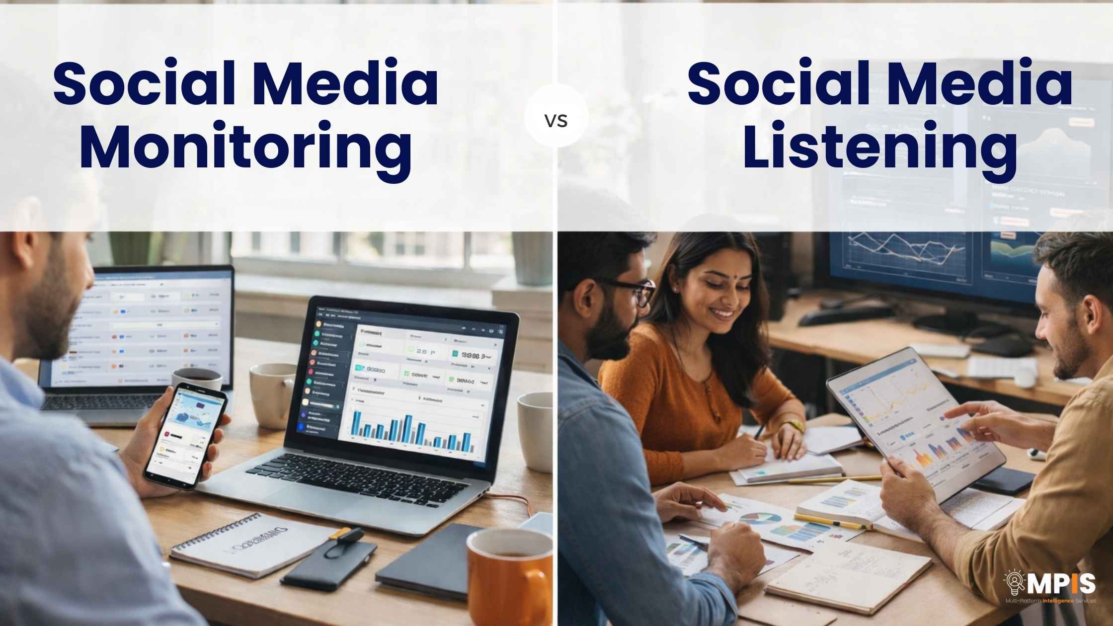 Comparison of social media monitoring and social media listening for modern brands